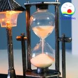Đựng bút đồng hồ cát đèn phát sáng phong cách cổ điển