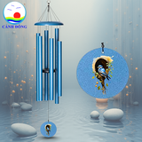 Chuông gió nhạc thiền Cảnh Đông – 6 thanh kim loại lớn – Treo ban công, sân vườn