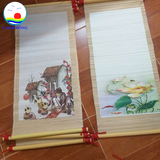 Tranh mành tre in ảnh theo yêu cầu Cảnh Đông – Quà tặng lưu niệm thủ công thiên nhiên-1 cái
