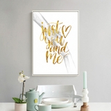 Tranh treo tường tình yêu lãng mạn ngọt ngào nghệ thuật vải canvas in 3D sang trọng