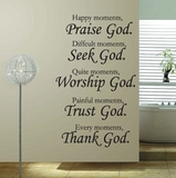 Decal dán tường chữ THANK GOD ý nghĩa sang trọng