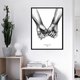 Tranh treo tường tình yêu lãng mạn ngọt ngào nghệ thuật vải canvas in 3D sang trọng