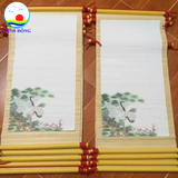 Tranh mành tre in ảnh theo yêu cầu Cảnh Đông – Quà tặng lưu niệm thủ công thiên nhiên-1 cái