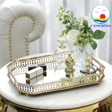 Khay tráng gương luxury, khay trà cao cấp , khay úp ly cốc , hộp khăn giấy trang trí khách sạn, nhà hàng, phòng khách sang trọng