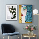 Tranh treo tường gia đình vải canvas in 3D trang trí nghệ thuật hiện đại sang trọng