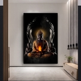 Tranh Phật vải canvas in 3D sang trọng có nhiều size nhỏ đến lớn
