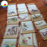 Tranh mành tre in ảnh theo yêu cầu Cảnh Đông – Quà tặng lưu niệm thủ công thiên nhiên-1 cái