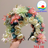 Cài tóc hoa chụp hình cổ trang, áo dài, cô dâu, tốt nghiệp , tết , dã ngoại phụ kiện chụp hình, phụ kiện cưới trang trí xinh