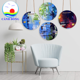Bảng treo cửa Welcome gỗ 30 cm treo cửa kính, tường vẽ tay sáng tạo độc đáo tặng kèm móc dán treo - Nhận vẽ theo yêu cầu