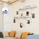 Decal dán tường âm nhạc trang trí phòng nhạc, studio quán cà phê trà sữa thư giãn sang trọng