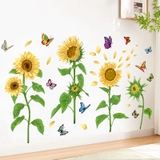 Decal dán tường hoa hướng dương mặt trời đẹp sang trọng
