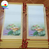 Tranh mành tre in ảnh theo yêu cầu Cảnh Đông – Quà tặng lưu niệm thủ công thiên nhiên-1 cái