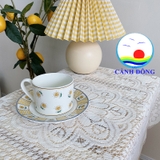 Khăn trải bàn ren phong cách vintage decor sang trọng