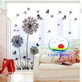 Decal dán tường hoa bồ công anh trang trí sang trọng ý nghĩa size lớn