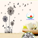Decal dán tường hoa bồ công anh trang trí sang trọng ý nghĩa size lớn