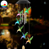 Chuông gió đèn năng lượng mặt trời Cảnh Đông - Quà tặng , trang trí decor gần gũi thiên nhiên - khắc chữ lá gió yêu cầu