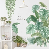 Decal dán tường lá cây nhiệt đới trang trí tươi mát