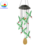 Chuông gió đèn năng lượng mặt trời Cảnh Đông - Quà tặng , trang trí decor gần gũi thiên nhiên - khắc chữ lá gió yêu cầu