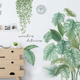 Decal dán tường lá cây nhiệt đới trang trí tươi mát