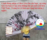 Quạt vải treo tường trơn - nhận vẽ tay theo yêu cầu làm trang trí, biểu diễn, quà tặng lưu niệm Việt Nam ý nghĩa - nhiều kích thước