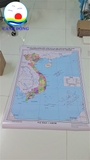 Decal dán tường bản đồ Việt Nam trang trí phòng học, làm việc, văn phòng ý nghĩa sang trọng in size theo yều cầu - sẵn keo dán dễ