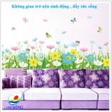 Giấy Dán Tường Phong Cảnh Thiên Nhiên Nở Rộ Đầy Sắc Màu