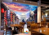 Giấy dán tường phong cách Trung Hoa trang trí cổ trang