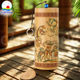 Chuông gió nhạc thiền Cảnh Đông - quà tặng thủ công tre - tặng kèm lá bồ đề thư pháp