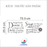 Giấy Dán Tường Chữ Truyền Thông Điệp Sống Với Niềm Vui Mỗi Ngày
