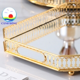 Khay tráng gương luxury, khay trà cao cấp , khay úp ly cốc , hộp khăn giấy trang trí khách sạn, nhà hàng, phòng khách sang trọng