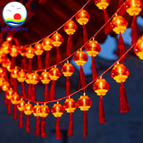 Dây đèn LED Lồng Đèn Đỏ Pin Năng Lượng Mặt Trời Cảnh Đông - Trang trí tết, trang trí quán, sự kiện ngoài trời, cây mai, đào, cửa, ngõ