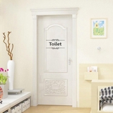 Decal dán cửa chữ TOILET - BARTHROOM