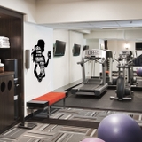 Decal dán tường phòng gym , phòng ngủ dán được kính, gỗ truyền động lực thân hình đẹp sang trọng