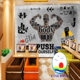 Decal Dán Tường Gym, Healthy Hiện Đại, Sang Trọng