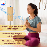 Chuông gió nhạc thiền Cảnh Đông - quà tặng thủ công tre - tặng kèm lá bồ đề thư pháp