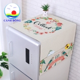 Khăn phủ tủ lạnh máy giặt chống bụi chống thấm họa tiết độc đáo sinh động ý nghĩa