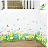 Giấy Dán Tường Phong Cảnh Thiên Nhiên Nở Rộ Đầy Sắc Màu