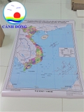Decal dán tường bản đồ Việt Nam trang trí phòng học, làm việc, văn phòng ý nghĩa sang trọng in size theo yều cầu - sẵn keo dán dễ