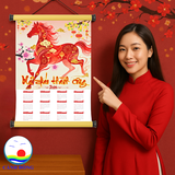 Lịch Tết 2026 Mã Đáo Thành Công – Quà Tặng Tết Bính Ngọ Cảnh Đông - Lịch 2026 ngày âm dương - Nhận In Theo Yêu Cầu