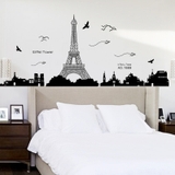 Decal dán tường trang trí sang trọng thành phố PARIS phòng khách, phòng ngủ sinh động