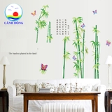 Decal dán tường cây trúc xanh phong thủy