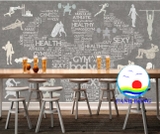 Tranh Dán Tường Gym, Healthy Hiện Đại, Sang Trọng