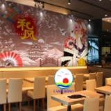 Giấy dán tường phong cách Nhật Bản trang trí nhà hàng, quán, studio sang trọng