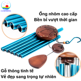 Chuông gió nhạc thiền giai điệu thanh tịnh - Chuông gió trang trí đẹp ống lớn 1.9 cm- 6 ống sắc màu