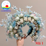 Cài tóc hoa chụp hình cổ trang, áo dài, cô dâu, tốt nghiệp , tết , dã ngoại phụ kiện chụp hình, phụ kiện cưới trang trí xinh