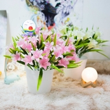 Chậu hoa lily nhựa cao cấp trang trí nội thất đẹp