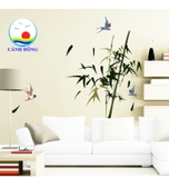 Giấy dán tường cây tre phong thủy trang trí phòng sang trọng