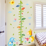 Decal dán tường dây leo voi xanh thước đo chiều cao cho bé yêu