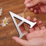 Decal dán cửa chữ WC gương Acrylic đen bóng chữ cao 10 cm sang trọng