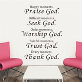 Decal dán tường chữ THANK GOD ý nghĩa sang trọng